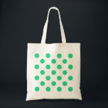 Bolso De Tela Puntos de polka verdes y blancos<br><div class="desc">Puntos de polka verdes y blancos</div>