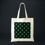 Bolso De Tela Puntos de polka verdes y negros<br><div class="desc">Puntos de polka verdes y negros</div>