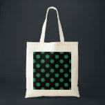 Bolso De Tela Puntos de polka verdes y negros<br><div class="desc">Puntos de polka verdes y negros</div>