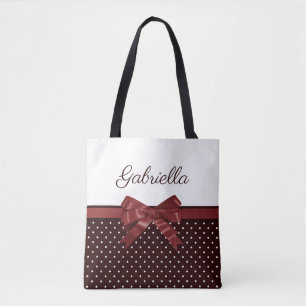 Bolso De Tela Puntos de polka y reverencia