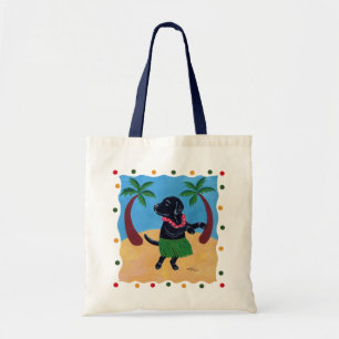 Bolso De Tela Puntos negros de Labrador de la hawaiana