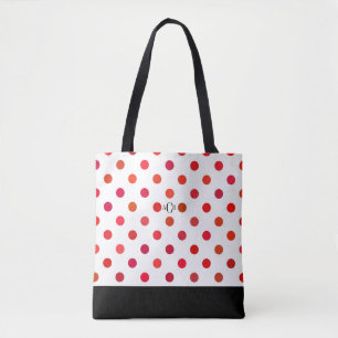 Bolso De Tela Puntos rojos grandes en varios tonos del rojo