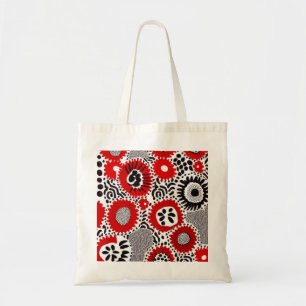 Bolso De Tela Puntos rojos y negros