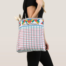 Bolso De Tela Puntuación de "Juguemos Dominoes"