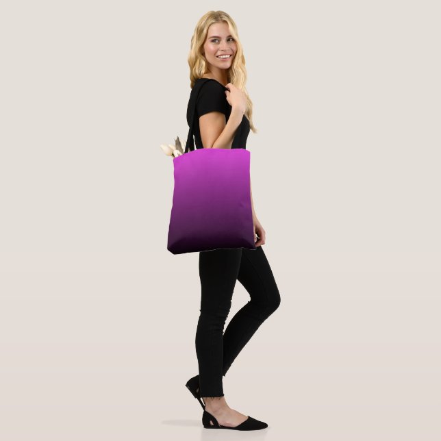 Bolso De Tela Puple to Black Gradient Ombre Print  (Puesto)
