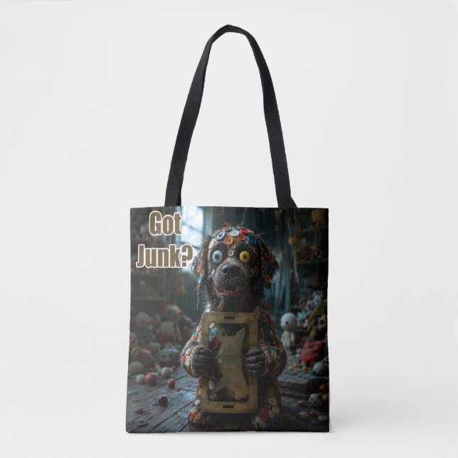 Bolso De Tela Puppy adicto a la basura (Anverso)