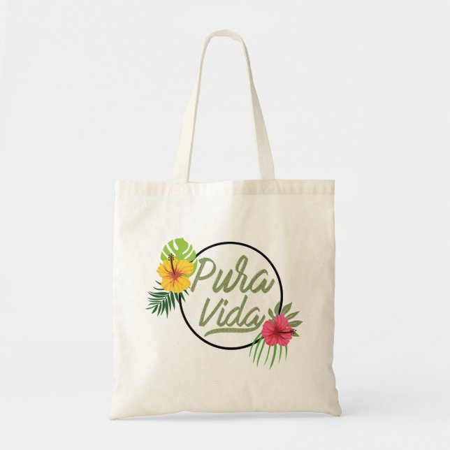 Bolso De Tela Pura vida (Frente)