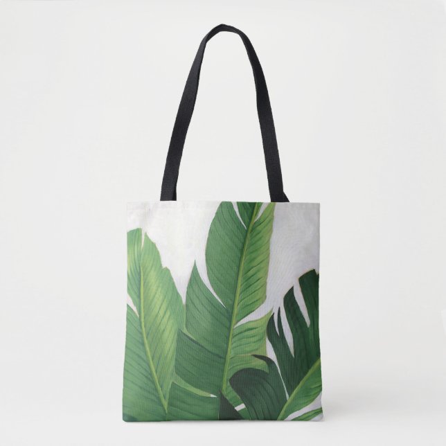 Bolso De Tela Pura Vida - Hojas tropicales (Anverso)