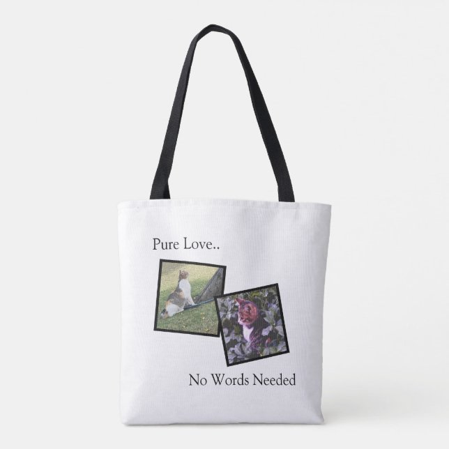Bolso De Tela Pure Love Pet Lover Custom Tote Bag (Reverso)