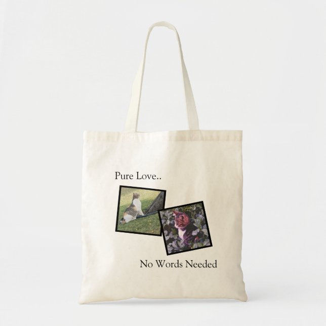 Bolso De Tela Pure Love Pet Lover Custom Tote Bag (Frente)