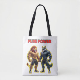 Bolso De Tela Pure Power – Strong Animal Muscle Cartoon Design