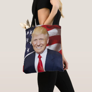 BOLSO DE TELA PURO DE TOTE DE DONALD TRUMP