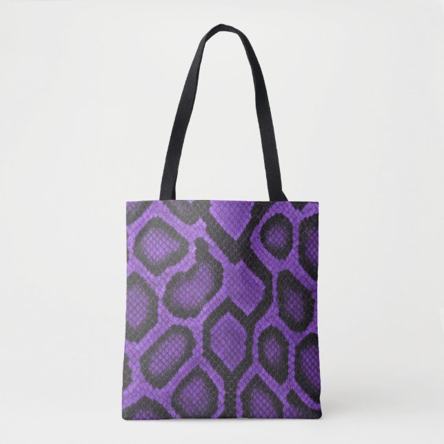 Bolso De Tela Purple Ball Python Tote Bag Style 2 (Anverso)
