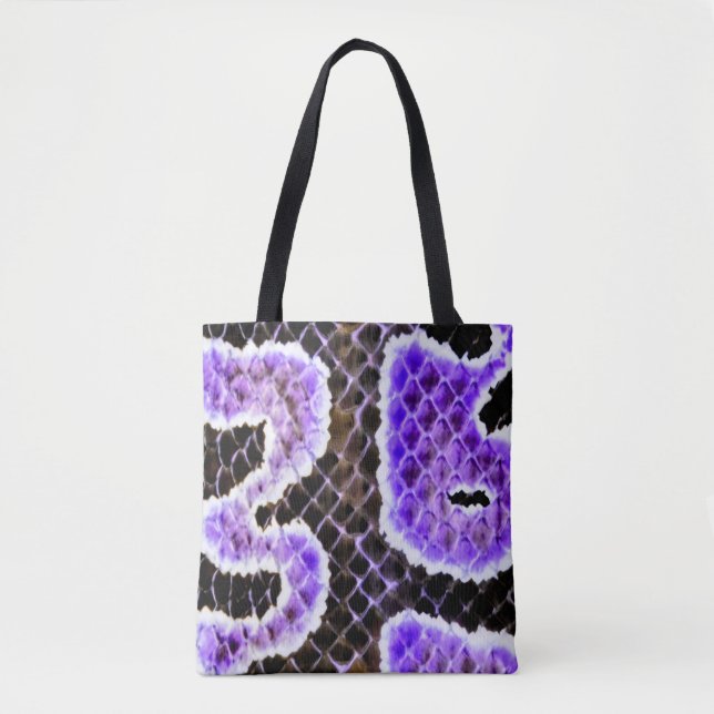 Bolso De Tela Purple Ball Python Tote Bag – Wild (Anverso)
