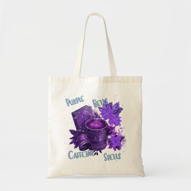 Bolso De Tela purple bells (Frente)