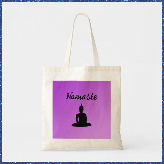 Bolso De Tela Purple Buddha Namaste (Subido por el creador)