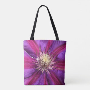 Bolso De Tela Purple Clematis Blossom