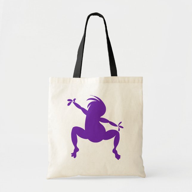 Bolso De Tela Purple Dancing Kokopelli (Frente)