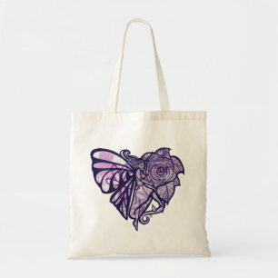 Bolso De Tela Purple Fairy Garden Rosa Fe Gardening Heart