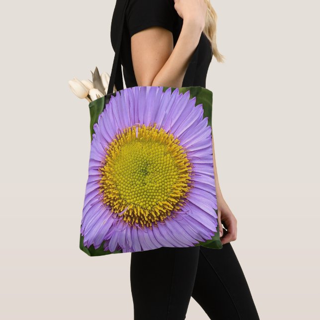 Bolso De Tela Purple Fleabane Daisy Floral (Detalle)