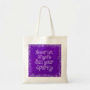 Bolso De Tela Purple Girly Inspiradora Sparkle Cita
