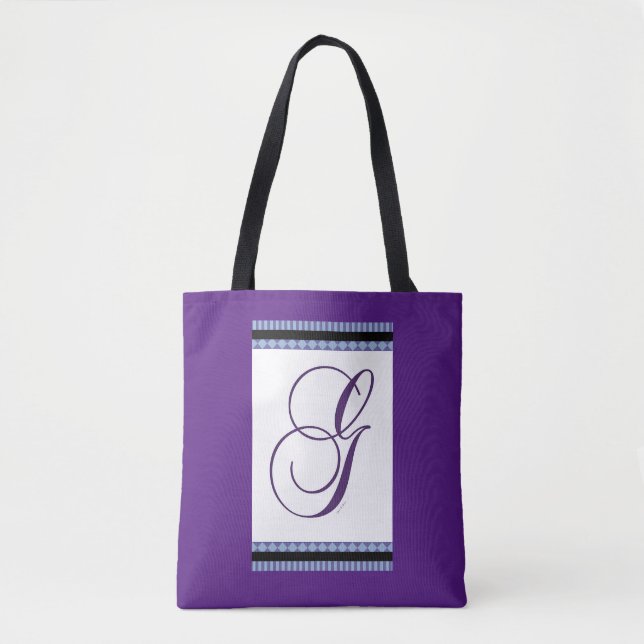 BOLSO DE TELA PURPLE INICIAL G MONOGRAM (Anverso)