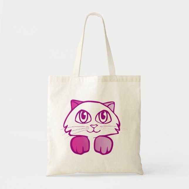 Bolso De Tela Purple Kitty (Frente)