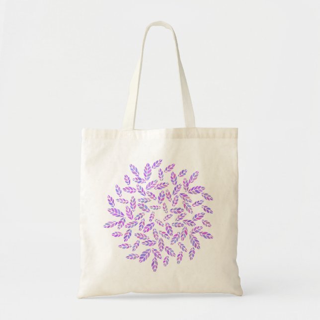 Bolso De Tela Purple Leaves Tiendas Mandala / (Frente)