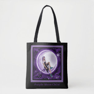 Bolso De Tela Purple Moon Child