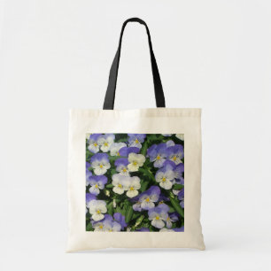 Bolso De Tela Purple Pansies Garden Floral