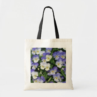 Bolso De Tela Purple Pansies Garden Floral