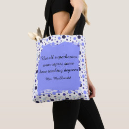 Bolso De Tela Purple Polka dot teacher appreciation gift