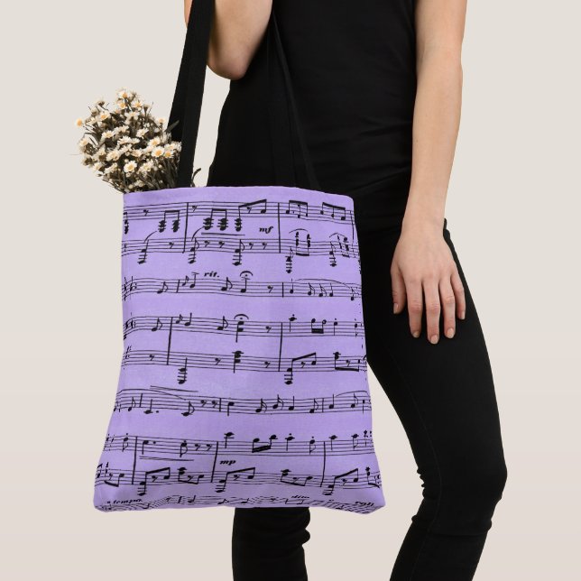 Bolso De Tela Purple Sheet Music (Detalle)