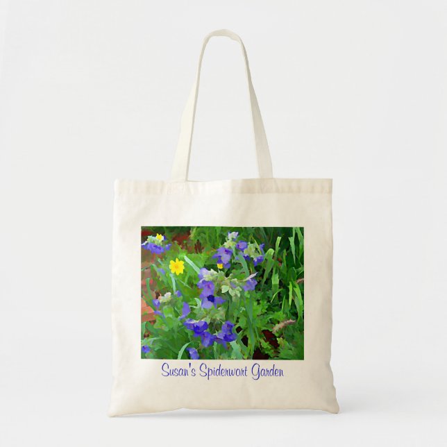 Bolso De Tela Purple Spiderwors Flower Garden Tote Bag (Frente)