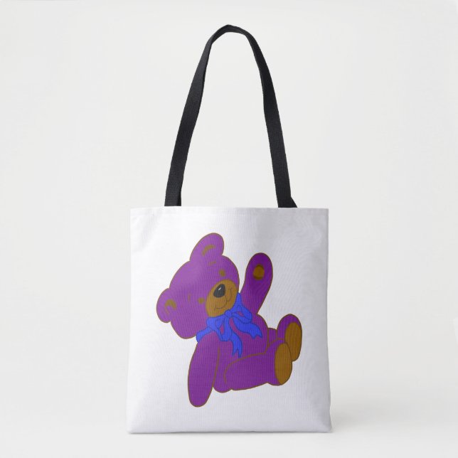Bolso De Tela Purple Teddy (Anverso)