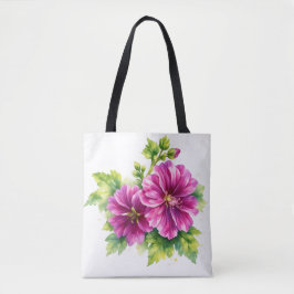 Bolso De Tela Purple Watercolor Flower Illustration 