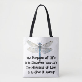 Bolso De Tela Purpose of life quote talent mission dragonfly bug
