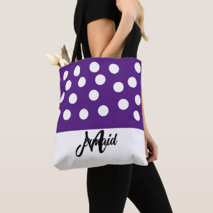 Bolso De Tela Púrpura
