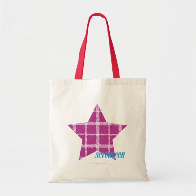 Bolso De Tela Púrpura 3 de la tela escocesa (Frente)