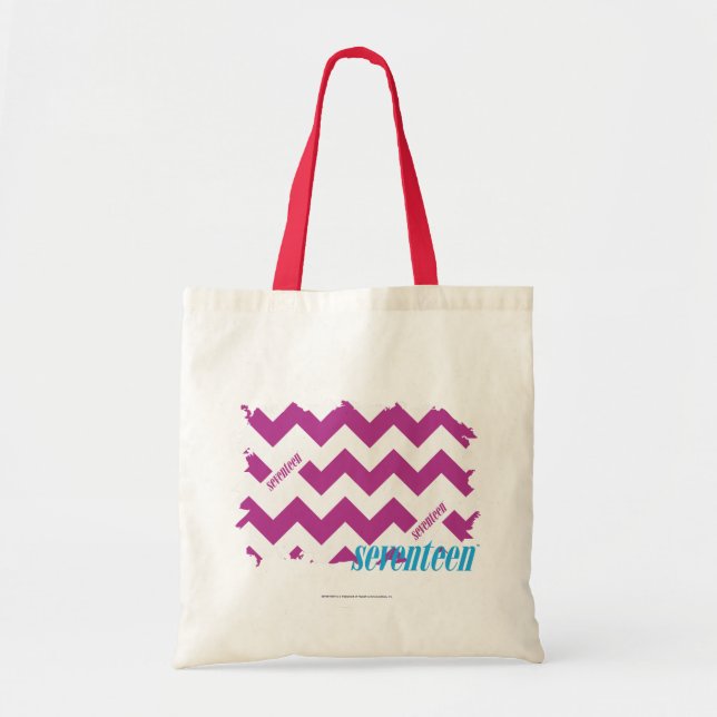 Bolso De Tela Púrpura 3 del zigzag (Frente)