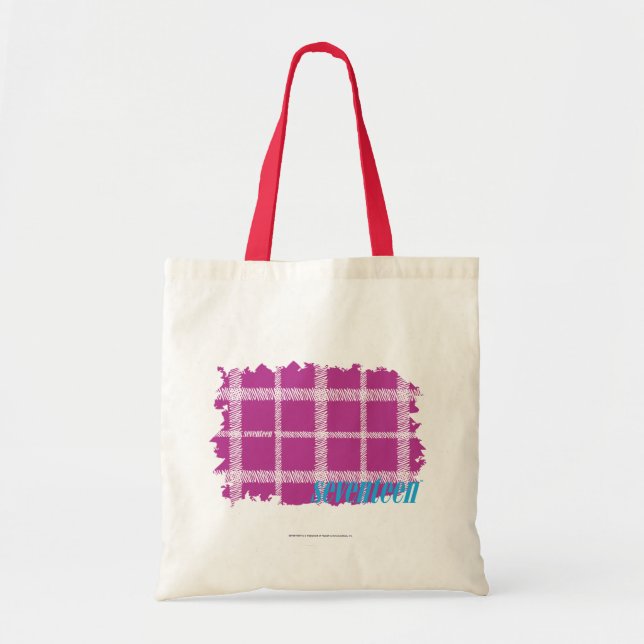 Bolso De Tela Púrpura 4 de la tela escocesa (Frente)