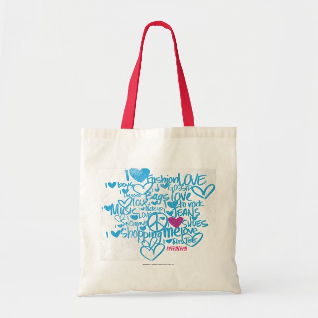 Bolso De Tela Púrpura/aguamarina de la pintada (Frente)