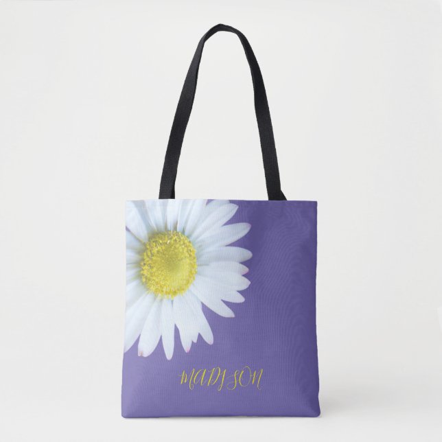 Bolso De Tela Púrpura amarillo blanco de boho de moda (Anverso)