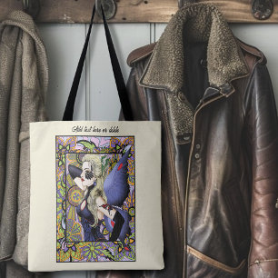 Bolso De Tela Púrpura de Floral de hadas rubias