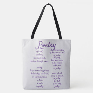 Bolso De Tela Púrpura de gran poesía