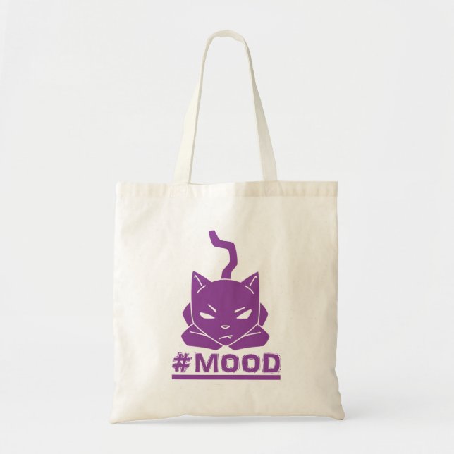 Bolso De Tela Púrpura del gato del #MOOD (Frente)