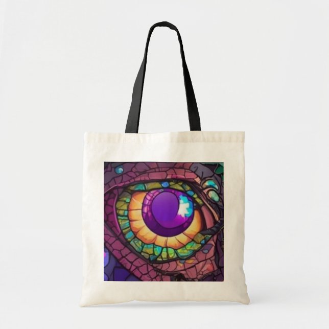 Bolso De Tela Púrpura Dragon Eye (Frente)
