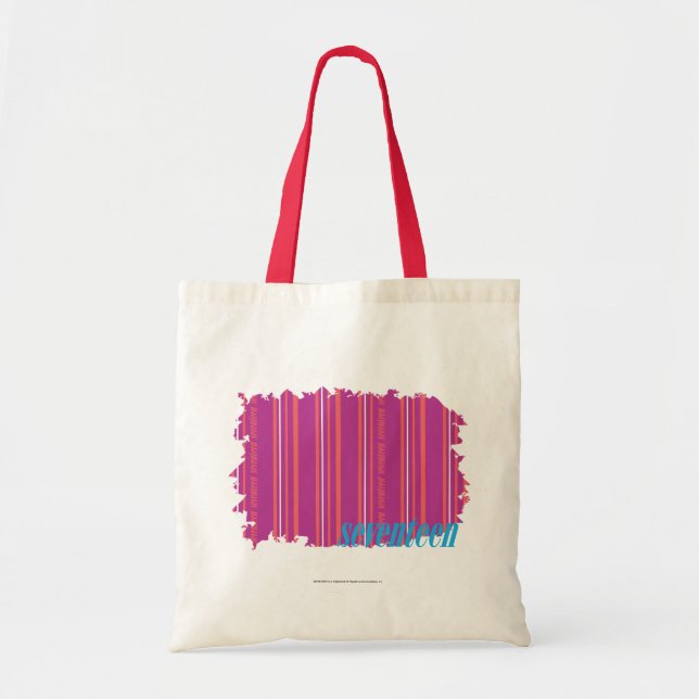 Bolso De Tela Púrpura fina 2 de las rayas (Frente)