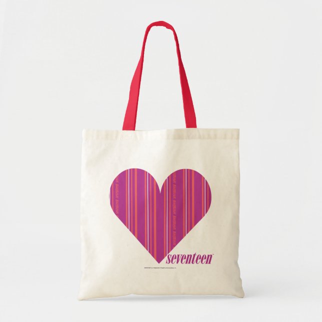 Bolso De Tela Púrpura fina 4 de las rayas (Frente)