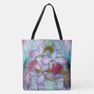 Bolso De Tela Púrpura Orquídea Orquídea Flora